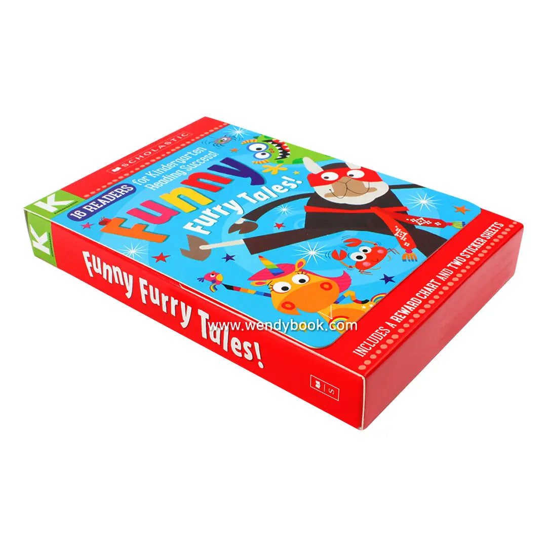 Scholastic Early Learners: Funny Furry Tales Kindergarten A-D Reader Box Set (includes 16 story books) Scholastic