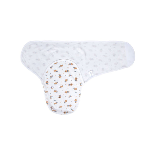 Sevi Bebe Interlock Baby Swaddle - Lamb (0-3 Months)