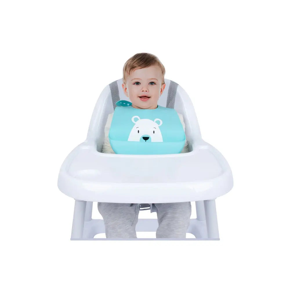 Sevi Bebe Silicone Baby Bear bib - Blue Sevi Bebe