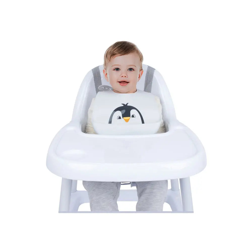 Sevi Bebe Silicone Baby Bib Penguin - Grey Sevi Bebe