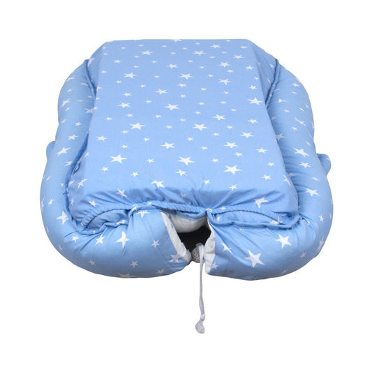 Sevi Bebe Mother Side Baby Bed - Blue Star