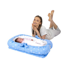 Sevi Bebe Mother Side Baby Bed - Blue Star