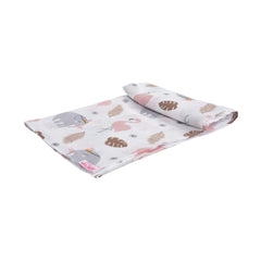 Sevi Bebe Printed Muslin Blanket 120x100 cm - Flamingo Pattern