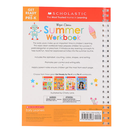 Scholastic Wipe and Clean Summer Workbook