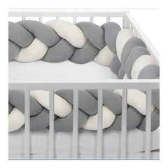 Sevi Bebe 3 in 1 Multifunctional Braided Bed & Bumper - Grey