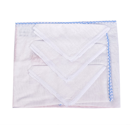 Sevi Bebe Baby Face Cloth - Blue (1 cloth + 3 handkerchiefs)