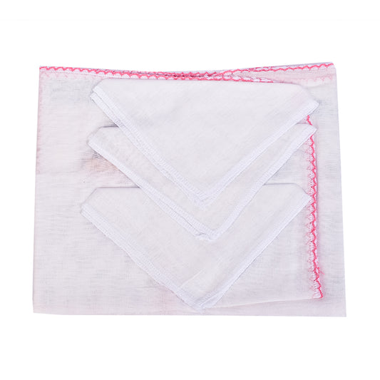 Sevi Bebe Baby Face Cloth - Pink (1 cloth + 3 handkerchiefs)