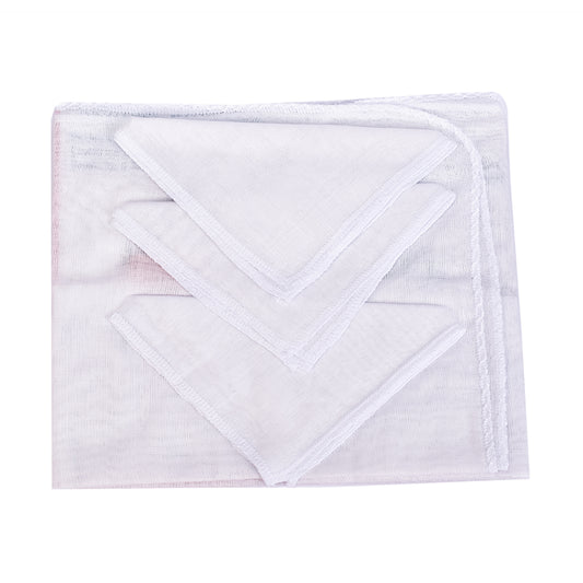 Sevi Bebe Baby Face Cloth - White (1 cloth + 3 handkerchiefs)