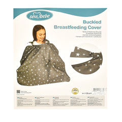 Sevi Bebe Buckled Breastfeeding Cover - Feather Pattern