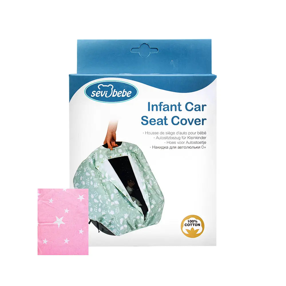 Sevi Bebe Infant Car Seat Cover - Pink Star Sevi Bebe