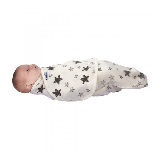 Sevi Bebe Organic Muslin Baby Swaddle - Grey Star