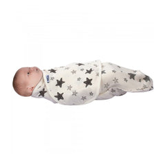 Sevi Bebe Organic Muslin Baby Swaddle - Grey Star