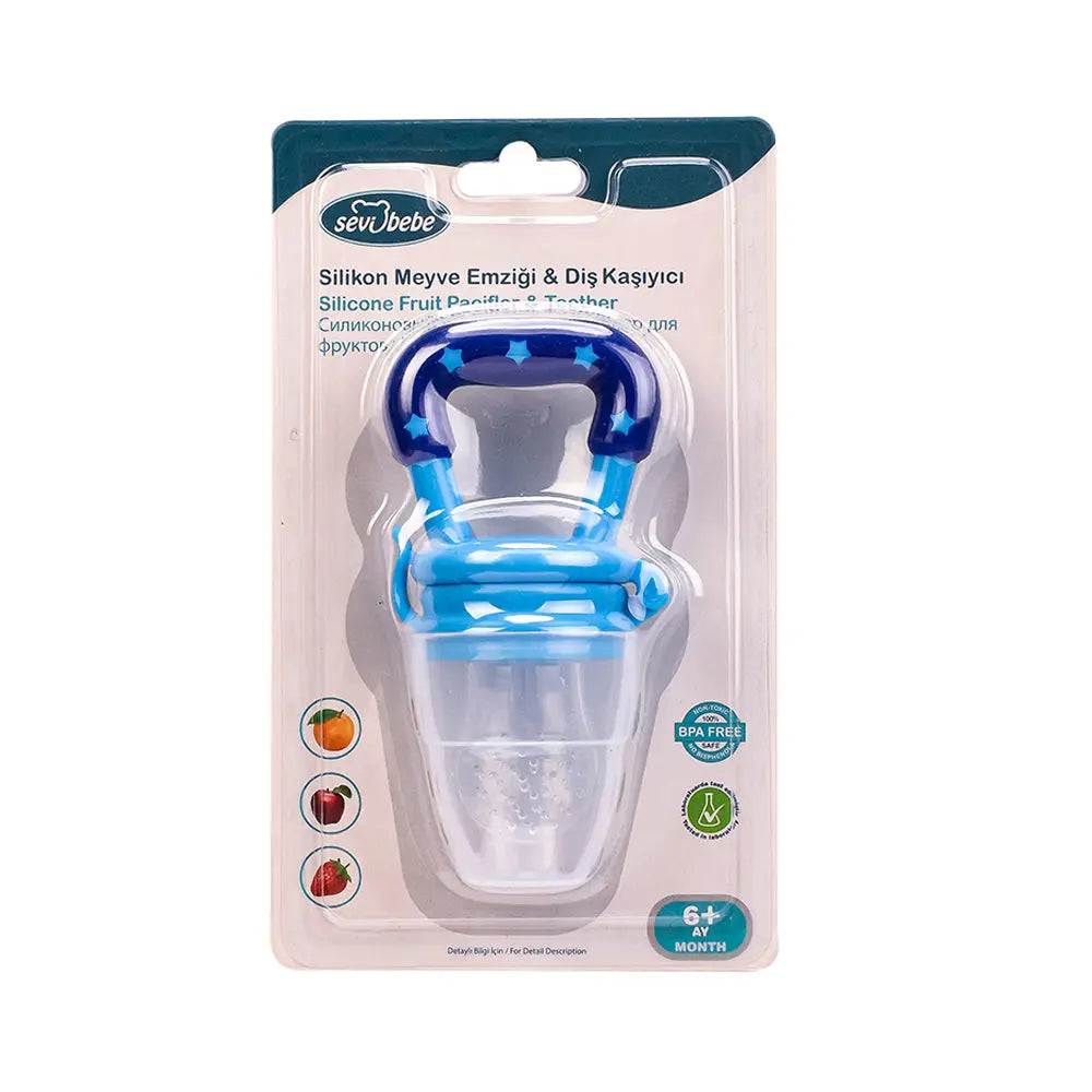 Sevi Bebe Silicone Fresh Food Feeder & Teether - Blue Sevi Bebe