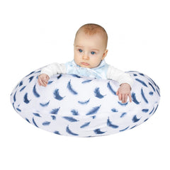 Sevi Bebe Multifunctional Pregnancy & Breastfeeding Pillow with Internal Cushion - Feather Pattern