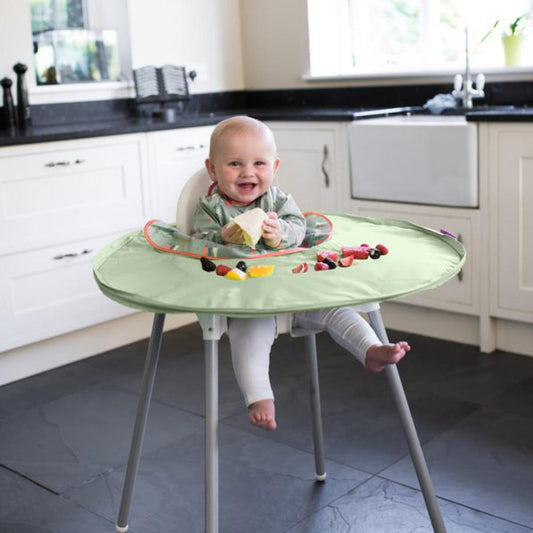 Tidy tot Bib & Tray Set + Bag, Sage Green