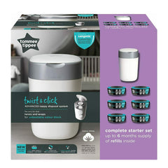 Tommee Tippee Twist & Click Tub + 6 Refill - White