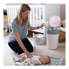 Tommee Tippee Twist and Click Advanced Nappy Disposable Bin - Pink