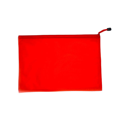 حقيبة سحاب مقاومة للماء ، لون أحمر