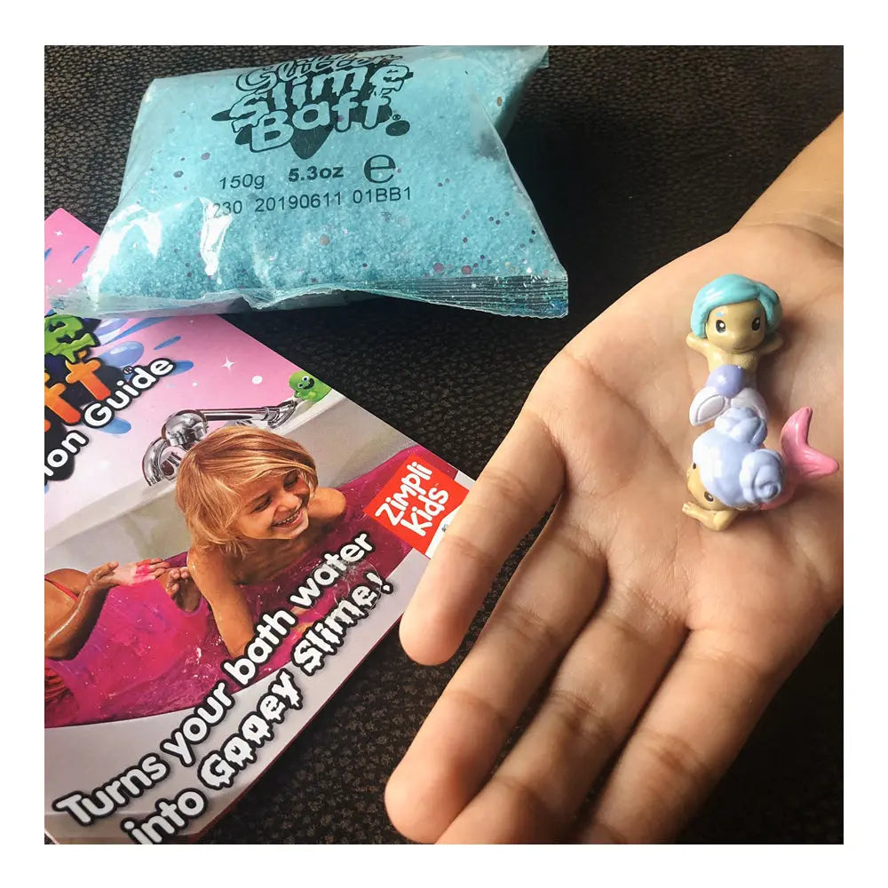 Zimpli Kids Glitter Slime Baff - Mermaid Treasure Chest - Aqua Blue Zimpli Kids