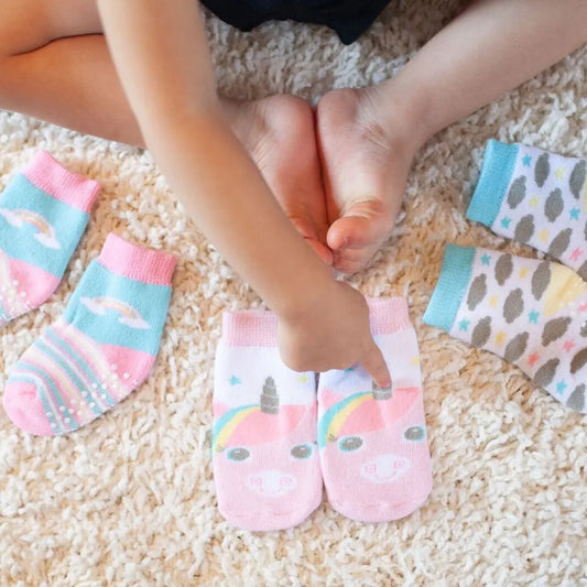 Zoocchini Baby Terry 3 pc Sock set -  Allie the Alicorn Zoocchini