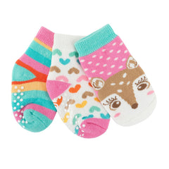 Zoocchini Baby Terry Sock Set - Pack of 3 - Fiona the Fawn ( 0 to 24 months)