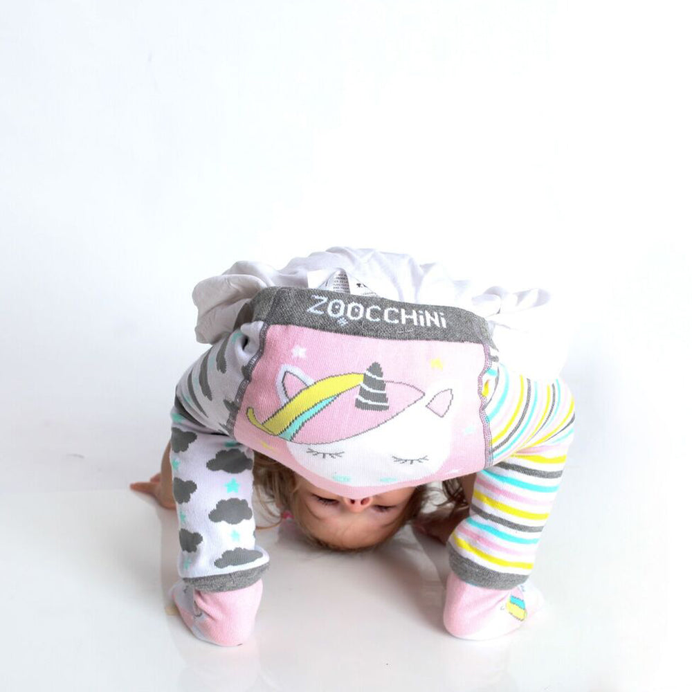 Zoocchini Comfort طقم ليجن وجورب للأطفال الرضع - ألي ذا أليكورن
