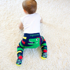 Zoocchini Comfort Crawler Babies Legging and Sock set - Devin the Dinosaur