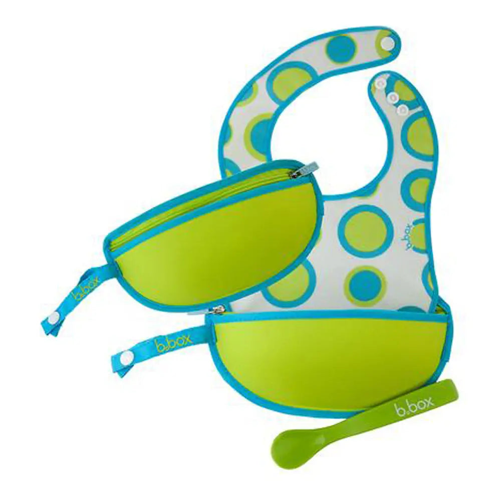 B.Box Travel Bib + Spoon - Retro Circles B.Box