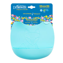 Dr Browns Silicone Bib - Turquoise - 4Month+