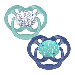 Dr Browns Advantage Pacifier - Stage 2 : (6-18 Months) , Blue Chemistry, 2-Pack
