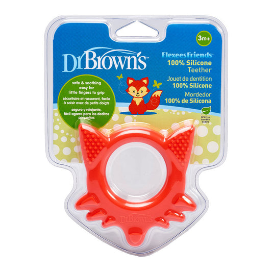 Dr Browns "Flexees" Friends Fox Teether - Red - 3 months