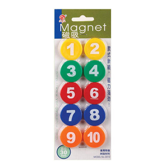 White Board Magnet Numbers - Assorted Colors